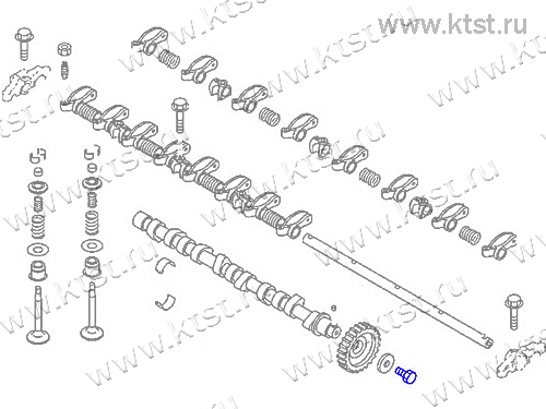 Болт шестерни распредвала 4HK1 M14X40 Оригинал