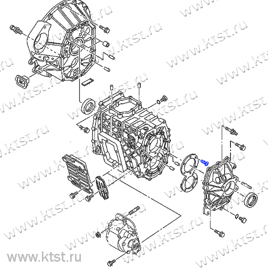 Болт крышки КПП NQR75 задней M10x27 Оригинал