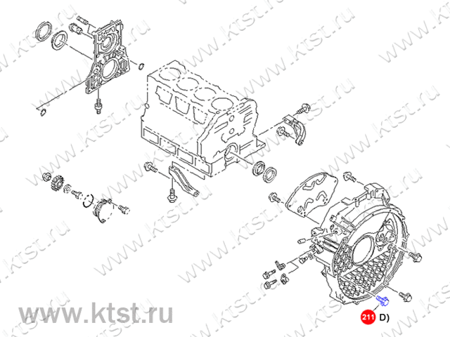 Болт крепления ТНВД 4HK1 М10X50 Оригинал