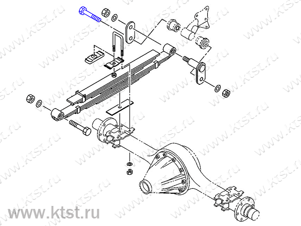 Болт рессоры NQR71/75/90/NPR75 M16 с гайкой Турция