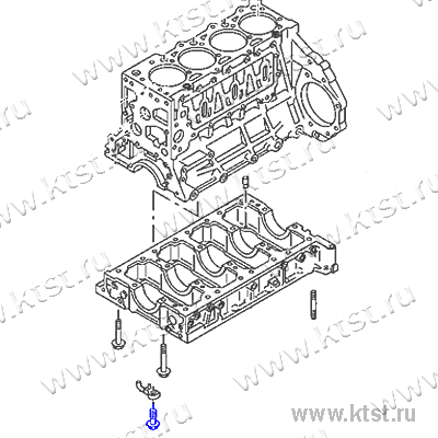 Болт форсунки масляной 4HK1 M10X18,5 с клапаном Оригинал